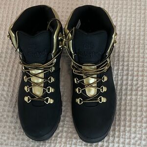 Timberland Black and Gold Hiking Boots